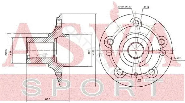 Ступица колеса ASVA MBWH-164