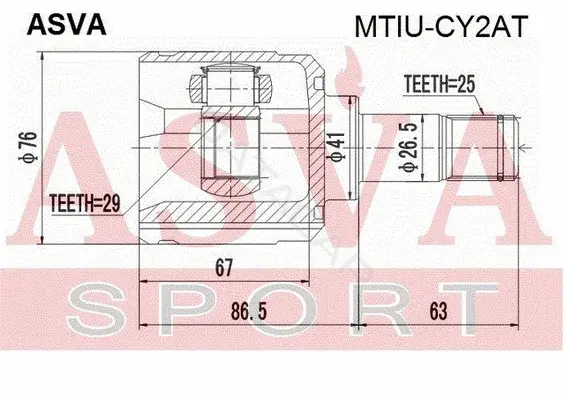 Шрус ASVA MTIU-CY2AT