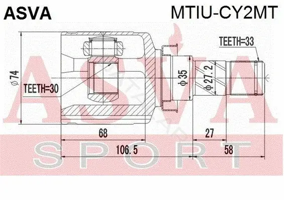Шрус ASVA MTIU-CY2MT