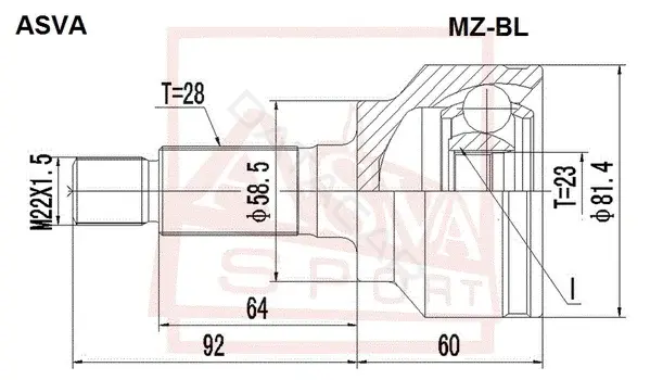 Шрус ASVA MZ-BL