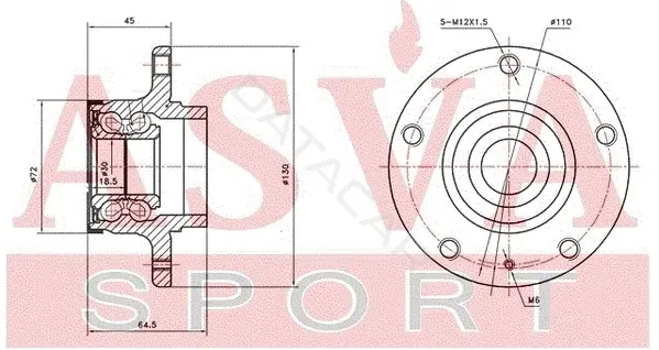 Ступица колеса ASVA OPWH-CD2MR