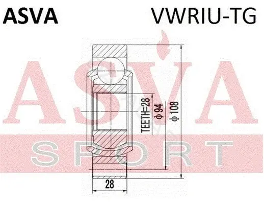 Шрус ASVA VWRIU-TG