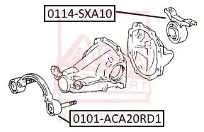 Подушка двигателя (Опора) ASVA 0101-ACA20RD1