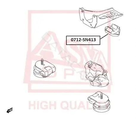 Подушка двигателя (Опора) ASVA 0712-SN413