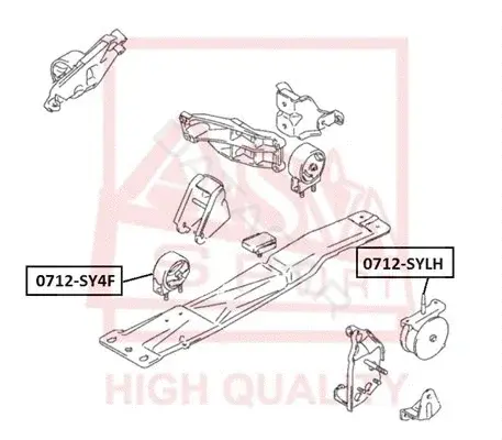 Подушка двигателя (Опора) ASVA 0712-SY4F