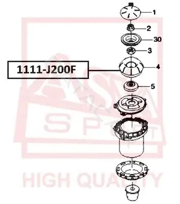 Опора амортизатора ASVA 1111-J200F