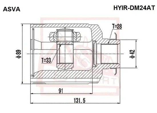 Шрус ASVA HYIR-DM24AT