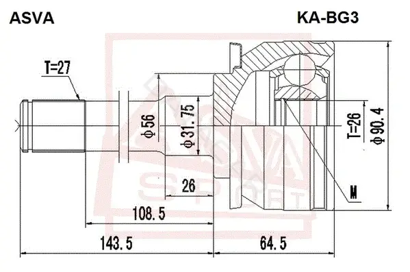 Шрус ASVA KA-BG3
