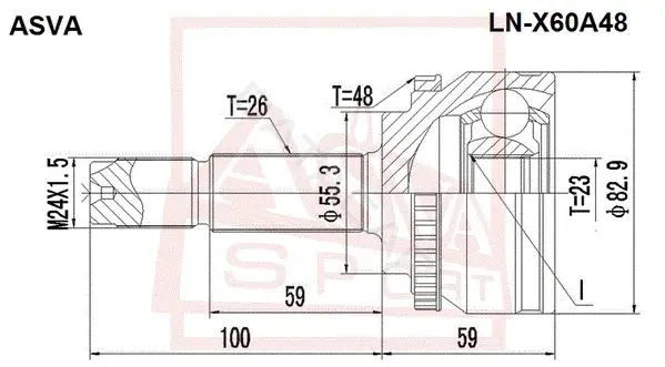 Шрус ASVA LN-X60A48