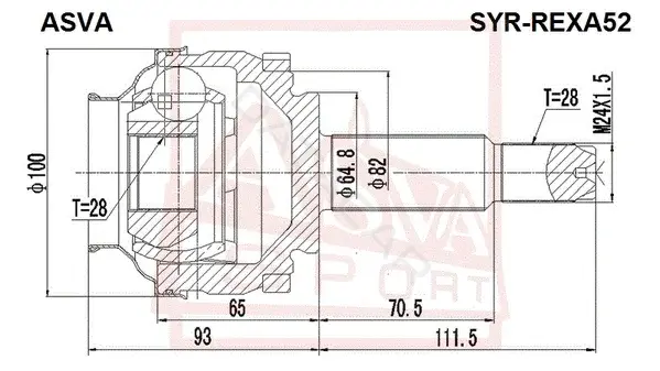 Шрус ASVA SYR-REXA52