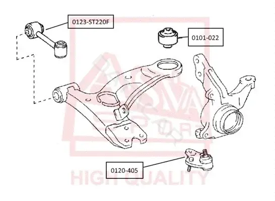 Сайлентблок рычага ASVA 0101-022