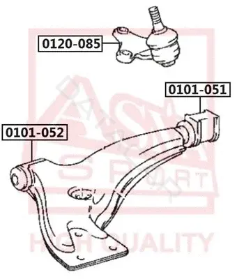 Сайлентблок рычага ASVA 0101-051