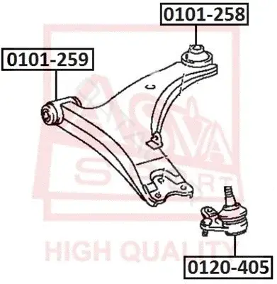 Сайлентблок рычага ASVA 0101-258