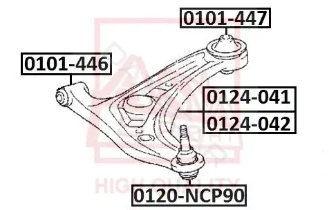 Сайлентблок рычага ASVA 0101-447