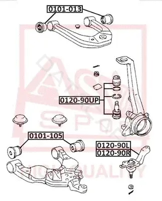 Шаровая опора ASVA 0120-90UP
