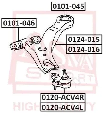 Шаровая опора ASVA 0120-ACV4R