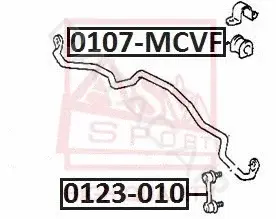 Стойки стабилизатора ASVA 0123-010