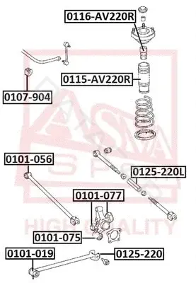 Рычаги ASVA 0125-220L