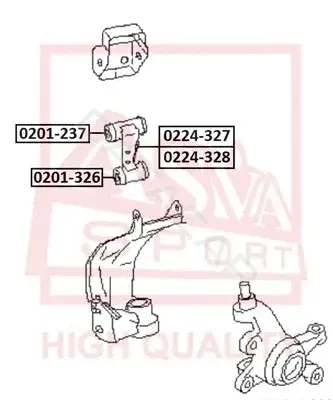 Сайлентблок рычага ASVA 0201-237