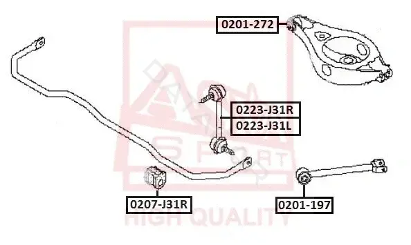 Сайлентблок рычага ASVA 0201-272