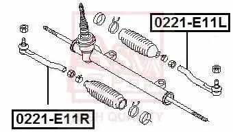 Рулевые наконечники ASVA 0221-E11R