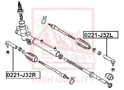 Рулевые наконечники ASVA 0221-J32L