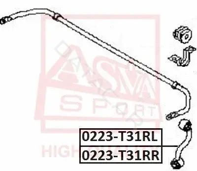 Стойки стабилизатора ASVA 0223-T31RL