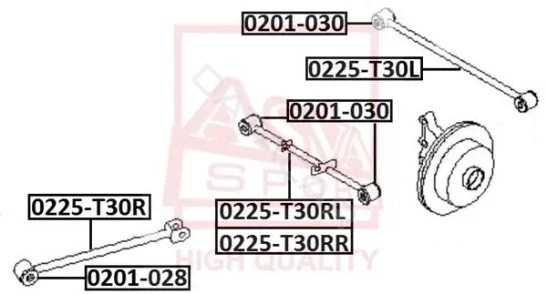 Рычаги ASVA 0225-T30L