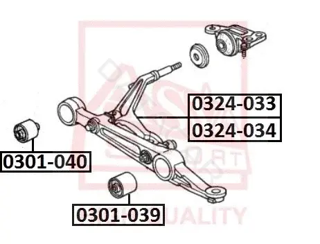 Сайлентблок рычага ASVA 0301-039