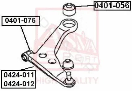 Сайлентблок рычага ASVA 0401-076