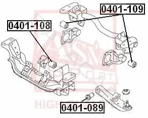 Сайлентблок рычага ASVA 0401-108