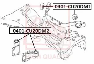 Сайлентблок рычага ASVA 0401-CU20DM1