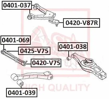 Шаровая опора ASVA 0420-V87R