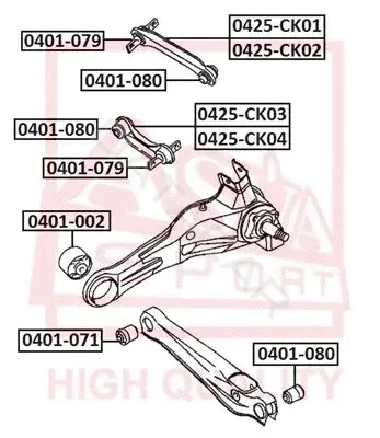 Рычаги ASVA 0425-CK03