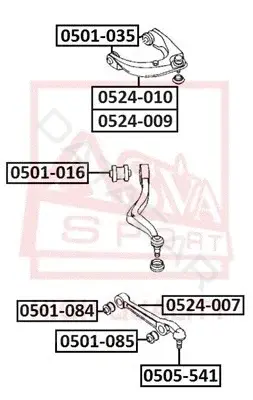 Сайлентблок рычага ASVA 0501-085