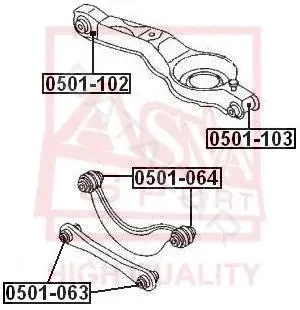 Сайлентблок рычага ASVA 0501-103