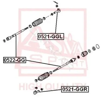 Рулевые наконечники ASVA 0521-GGL
