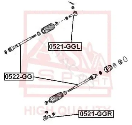 Рулевые наконечники ASVA 0521-GGR