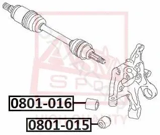 Сайлентблок рычага ASVA 0801-016