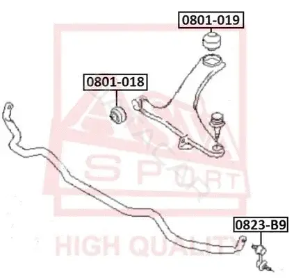 Сайлентблок рычага ASVA 0801-019