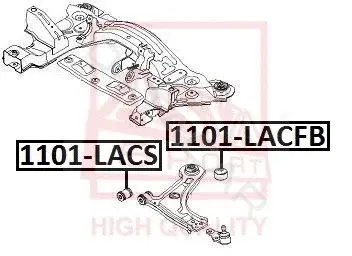 Сайлентблок рычага ASVA 1101-LACFB