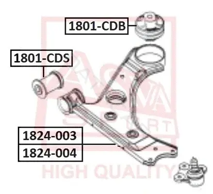 Сайлентблок рычага ASVA 1801-CDB
