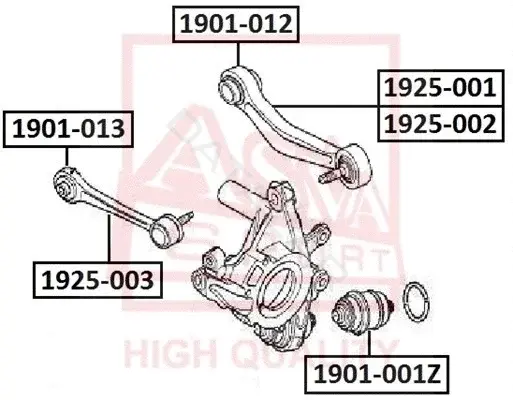 Сайлентблок рычага ASVA 1901-001Z