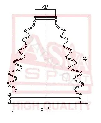 Пыльник шруса ASVA ASBT-INLC200