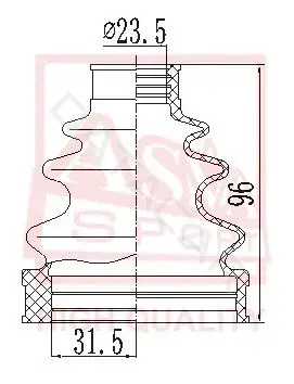 Пыльник шруса ASVA ASBT-INRT27