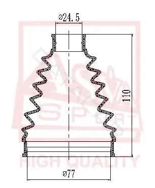 Пыльник шруса ASVA ASBT-KCD