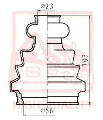 Пыльник шруса ASVA ASBT-T5M1