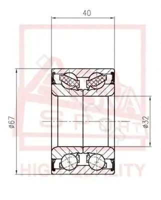 Подшипник ступицы ASVA DAC32670040
