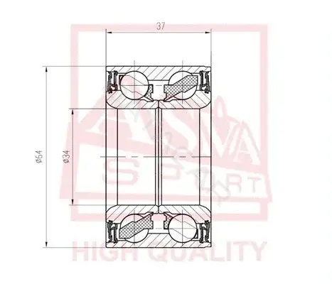 Подшипник ступицы ASVA DAC34640037