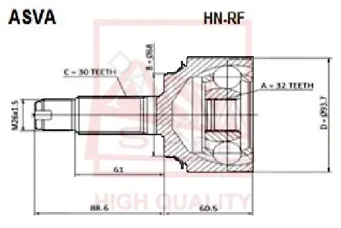 Шрус ASVA HN-RF